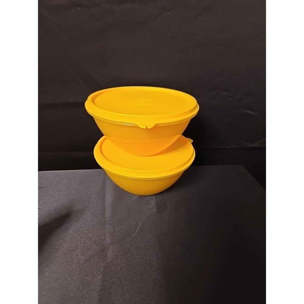 Vintage Orange Tupperware‎ Storage Containers. 3 Cups. #234 Lot Of 2 NEW